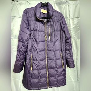 Michael Kors Plum Puffer Coat Size Large #138308